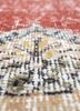 vintage red and orange wool hand knotted Rug - CloseUp vintage red and orange wool hand knotted Rug - CloseUp