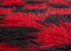 linear red and orange wool hand knotted Rug - CloseUp linear red and orange wool hand knotted Rug - CloseUp