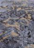 lacuna grey and black wool hand knotted Rug - CloseUp