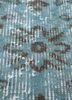 vintage blue wool hand knotted Rug - CloseUp