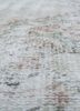 vintage beige and brown wool hand knotted Rug - CloseUp