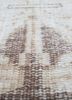 vintage beige and brown wool hand knotted Rug - CloseUp vintage beige and brown wool hand knotted Rug - CloseUp