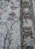 vintage grey and black wool hand knotted Rug - CloseUp