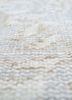 vintage beige and brown wool hand knotted Rug - CloseUp