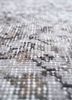 vintage grey and black wool hand knotted Rug - CloseUp