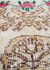 vintage beige and brown wool hand knotted Rug - CloseUp vintage beige and brown wool hand knotted Rug - CloseUp