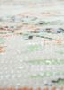 vintage red and orange wool hand knotted Rug - CloseUp