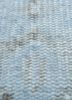 vintage blue wool hand knotted Rug - CloseUp