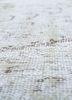 vintage grey and black wool hand knotted Rug - CloseUp