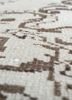 vintage beige and brown wool hand knotted Rug - CloseUp vintage beige and brown wool hand knotted Rug - CloseUp