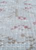 vintage grey and black wool hand knotted Rug - CloseUp