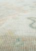 aalam red and orange wool hand knotted Rug - CloseUp