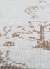 vintage beige and brown wool hand knotted Rug - CloseUp
