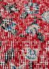 vintage red and orange wool hand knotted Rug - CloseUp vintage red and orange wool hand knotted Rug - CloseUp