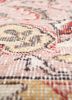 vintage red and orange wool hand knotted Rug - CloseUp vintage red and orange wool hand knotted Rug - CloseUp