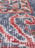 vintage red and orange wool hand knotted Rug - CloseUp vintage red and orange wool hand knotted Rug - CloseUp