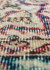 vintage red and orange wool hand knotted Rug - CloseUp vintage red and orange wool hand knotted Rug - CloseUp