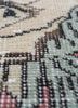 vintage red and orange wool hand knotted Rug - CloseUp vintage red and orange wool hand knotted Rug - CloseUp