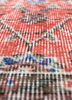 vintage red and orange wool hand knotted Rug - CloseUp vintage red and orange wool hand knotted Rug - CloseUp