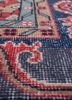 vintage red and orange wool hand knotted Rug - CloseUp vintage red and orange wool hand knotted Rug - CloseUp