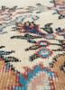 vintage ivory wool hand knotted Rug - CloseUp