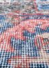 vintage red and orange wool hand knotted Rug - CloseUp vintage red and orange wool hand knotted Rug - CloseUp