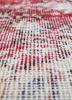 vintage red and orange wool hand knotted Rug - CloseUp vintage red and orange wool hand knotted Rug - CloseUp