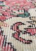 vintage red and orange wool hand knotted Rug - CloseUp vintage red and orange wool hand knotted Rug - CloseUp