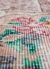 vintage red and orange wool hand knotted Rug - CloseUp vintage red and orange wool hand knotted Rug - CloseUp
