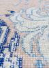 vintage blue wool hand knotted Rug - CloseUp vintage blue wool hand knotted Rug - CloseUp