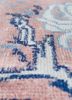 vintage blue wool hand knotted Rug - CloseUp vintage blue wool hand knotted Rug - CloseUp
