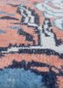 vintage red and orange wool hand knotted Rug - CloseUp vintage red and orange wool hand knotted Rug - CloseUp