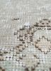 vintage green wool hand knotted Rug - CloseUp