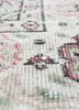 vintage red and orange wool hand knotted Rug - CloseUp