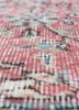 vintage red and orange wool hand knotted Rug - CloseUp vintage red and orange wool hand knotted Rug - CloseUp