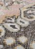 vintage red and orange wool hand knotted Rug - CloseUp