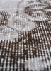 vintage beige and brown wool hand knotted Rug - CloseUp