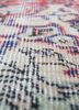 vintage red and orange wool hand knotted Rug - CloseUp vintage red and orange wool hand knotted Rug - CloseUp