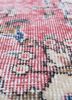 vintage pink and purple wool hand knotted Rug - CloseUp vintage pink and purple wool hand knotted Rug - CloseUp