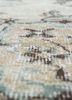 vintage green wool hand knotted Rug - CloseUp