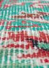 vintage red and orange wool hand knotted Rug - CloseUp