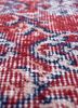 vintage red and orange wool hand knotted Rug - CloseUp vintage red and orange wool hand knotted Rug - CloseUp