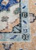 vintage blue wool hand knotted Rug - CloseUp