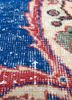 vintage blue wool hand knotted Rug - CloseUp vintage blue wool hand knotted Rug - CloseUp