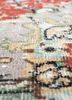 vintage red and orange wool hand knotted Rug - CloseUp vintage red and orange wool hand knotted Rug - CloseUp