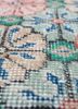 vintage green wool hand knotted Rug - CloseUp vintage green wool hand knotted Rug - CloseUp