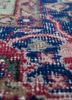 vintage pink and purple wool hand knotted Rug - CloseUp vintage pink and purple wool hand knotted Rug - CloseUp