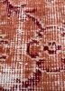 vintage red and orange wool hand knotted Rug - CloseUp vintage red and orange wool hand knotted Rug - CloseUp