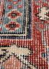 vintage red and orange wool hand knotted Rug - CloseUp vintage red and orange wool hand knotted Rug - CloseUp