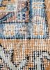 vintage blue wool hand knotted Rug - CloseUp vintage blue wool hand knotted Rug - CloseUp